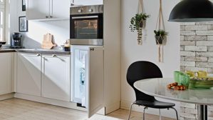 Einbauküche Express küchen aus Holz in Creme EXPRESS KÜCHEN Einbauküche Home mit Einbaugeräten Magnolia - Stellfläche ca. 215 x 245 cm