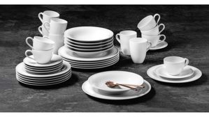 Kombiservice Seltmann aus Porzellan in Weiß Seltmann Kombiservice Beat, Service 36-tlg. weißes Porzellan – 36-teilig