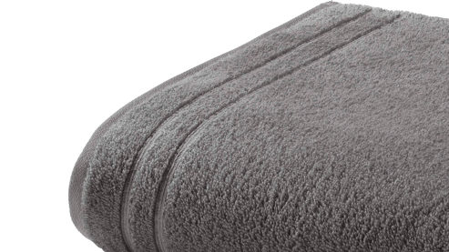 Duschhandtuch Vossen aus Naturfaser in Dunkelgrau VOSSEN® Four Seasons - Duschtuch schiefergraue Baumwolle ca. 67 x 140 cm