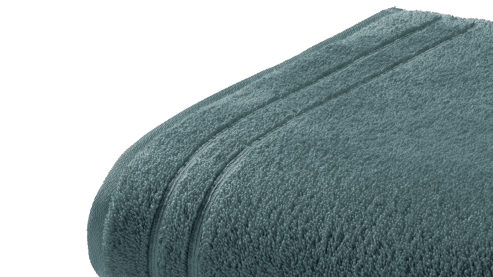 Duschhandtuch Vossen aus Naturfaser in Dunkelgrün VOSSEN® Four Seasons - Duschtuch flanellfarbene Baumwolle ca. 67 x 140 cm