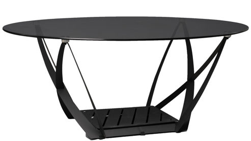 Couchtisch M2 kollektion aus Glas in Schwarz Couchtisch Mona Schwarz & Schwarz - ca. 100 x 40 cm