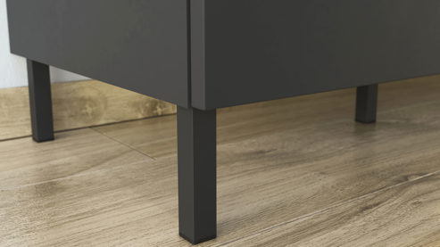 Sideboard Germania i.i. aus Holz in Dunkelgrau Wohnprogramm California - Sideboard Graphit & Navarra Eiche - ca. 192 x 98 cm