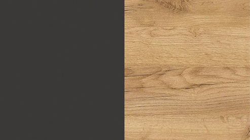 Sideboard Germania aus Holz in Dunkelgrau Wohnprogramm California - Sideboard Graphit & Navarra Eiche - ca. 151 x 98 cm