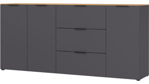 Sideboard Germania i.i. aus Holz in Dunkelgrau Wohnprogramm California - Sideboard Graphit & Navarra Eiche - ca. 192 x 98 cm