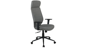 Bürostuhl Duo collection aus Stoff in Dunkelgrau Chefsessel Wanja dunkelgrauer Bezug & schwarzes Drehkreuz