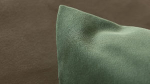 Kissenbezug /-hülle Interliving aus Stoff in Hellgrau Interliving Kissenhülle Serie 9120 olivgrüner Samt - ca. 45 x 45 cm