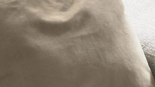 Kissenbezug /-hülle Interliving aus Stoff in Braun Interliving Kissenhülle Serie 9120 taupefarbener Samt - ca. 45 x 45 cm