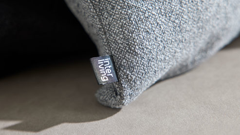 Kissenbezug /-hülle Interliving aus Stoff in Hellgrau Interliving Kissen Serie 9124 - Kissenhülle graue Chenille - ca. 40 x 40 cm