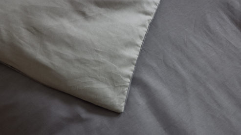 Bettwäsche-Set Interliving aus Stoff in Anthrazit Interliving Bettwäsche Serie 9128 grauer Baumwollsatin - ca. 155 x 220 cm