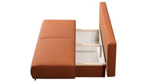 Schlafsofa Restyl aus Stoff in Terracotta Restyl Schlafsofa FLASH - Querschläfer Bezug 55-6595-6597 Terra - Breite ca. 197 cm