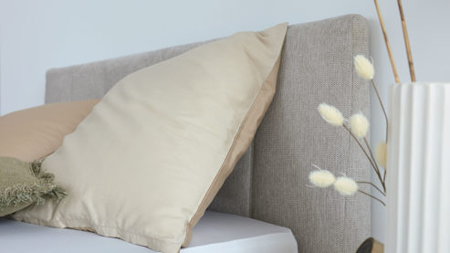 Bettwäsche-Set Interliving aus Stoff in Creme Interliving Bettwäsche Serie 9128 Baumwollsatin in Creme & Sand - ca. 155 x 220 cm