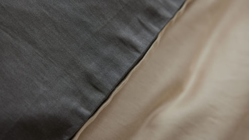 Bettwäsche-Set Interliving aus Stoff in Beige Interliving Bettwäsche Serie 9128 Baumwollsatin in Sand & Anthrazit - ca. 155 x 220 cm