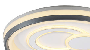 Deckenleuchte Just light. (leuchtendirekt) aus Kunststoff in Weiß JUST LIGHT. Deckenleuchte Minelli Weiß & Grau - Durchmesser ca. 50 cm