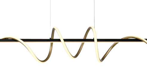 Pendelleuchte Just light. (leuchtendirekt) aus Metall in Schwarz JUST LIGHT. Hängeleuchte Emanda Schwarz & Gold - Länge ca. 120 cm