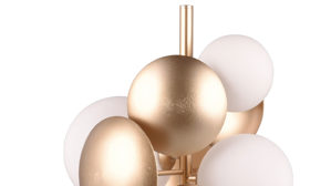 Tischleuchte Trio lighting for you aus Metall in Gold TRIO Tischleuchte Bubble Gold & Weiß – Höhe ca. 50 cm