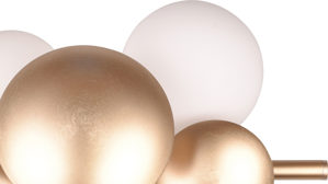 Wandleuchte Trio lighting for you aus Metall in Gold TRIO Wandleuchte Bubble Gold & Weiß – Breite ca. 22 cm