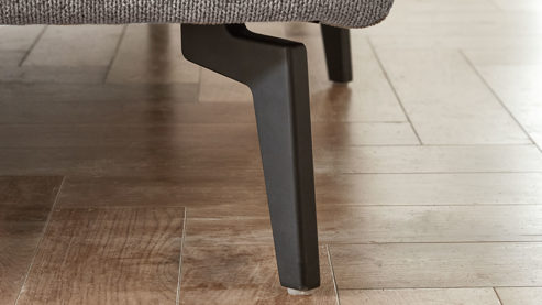 Ecksofa modulmaster aus Stoff in Grau Modulmaster Serie MM-ZE1190 - Wohnlandschaft graues Flachgewebe Cyber & schwarze Metallfüße – Stellfläche ca. 208 x 345 cm