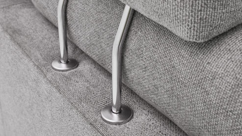 Kopfstütze modulmaster aus Stoff in Grau Modulmaster Serie MM-ZE1190 - Premium-Kopfstütze graues Flachgewebe Cyber - ca. 50 x 28 cm