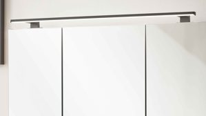 Aufbauleuchte Interliving aus Metall in Schwarz Interliving Bad Serie 3702 - Aufsatzlampe 7751 Mattschwarz - Länge ca. 90 cm