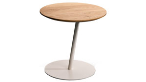 Beistelltisch M2 kollektion aus Holz in Holzfarben Beistelltisch Lea Wildeiche & Cremeweiß - Durchmesser ca. 50 cm