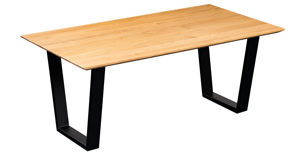 Couchtisch M2 kollektion aus Holz in Holzfarben Couchtisch Flo Wildeiche & Schwarz - ca. 110 x 60 cm