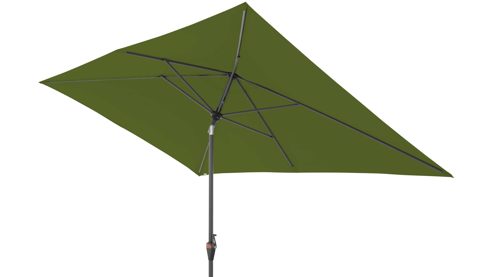 Sonnenschirm Doppler® aus Kunstfaser in Grün doppler® Kurbel-Sonnenschirm MyZone Auto-Tilt kiwigrüne Kunstfaser – ca. 300 x 200 cm