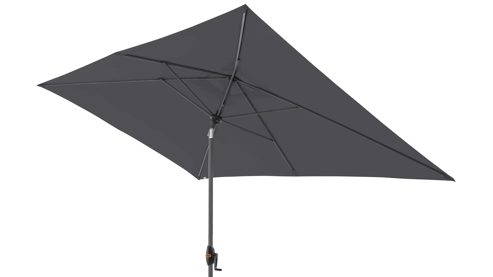 Sonnenschirm Doppler® aus Kunstfaser in Anthrazit doppler® Kurbel-Sonnenschirm MyZone Auto-Tilt anthrazitfarbene Kunstfaser – ca. 300 x 200 cm