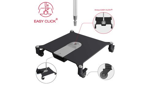 Sonnenschirm-Ständer Doppler® aus Metall in Anthrazit Knirps® Schirmständer Phönix mit EASY CLICK® anthrazitfarbener Stahl - ca. 58 x 58 cm