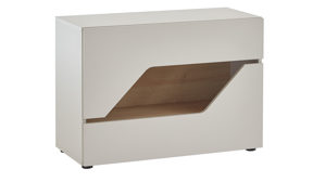 Kommode Möbel rudolf aus Holz in Weiß Jugendzimmer Serie ZE 1 - Kommode Weiß & Eichefarben - ca. 90 x 64 cm