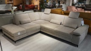 Ecksofa modulmaster aus Stoff in Beige Modulmaster MM-MP1179 Polstergarnitur, Ecksofa Stoff Longlife Easy Desert - Stellfläche ca. 303 x 254 cm