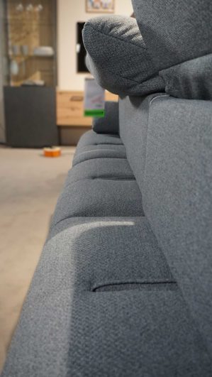 Ecksofa Po.co. | steinpol aus Metall Stoff in Hellblau Grau POCO Eckkombination New Jersey mit Funktionen Bezug Stoff Portofino blau-grau & - Stellfläche ca. 301 x 207 cm