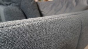 Ecksofa Po.co. | steinpol aus Metall Stoff in Hellblau Grau POCO Eckkombination New Jersey mit Funktionen Bezug Stoff Portofino blau-grau & - Stellfläche ca. 301 x 207 cm