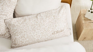 Bettwäsche-Set Ibena® aus Stoff in Beige IBENA® s.Oliver Leoparden Bettwäsche beige Mako-Satin – zweiteilig, ca. 140 x 200 cm