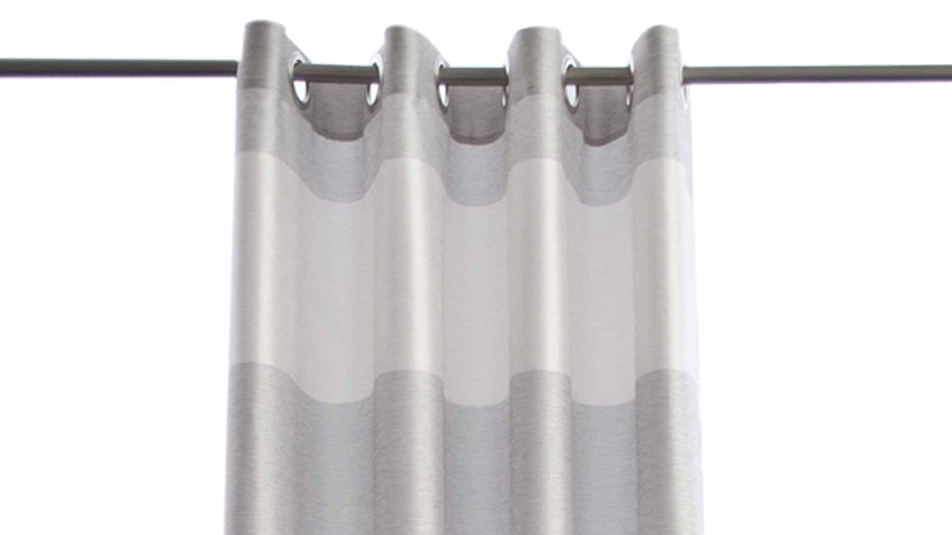 Ösenschal Indes fuggerhaus aus Stoff in Silber Weiß FUGGERGAUS Ösenschal Burbank Silberfarben & Weiß - ca. 140 x 245 cm