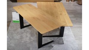 Couchtisch-Set Wöstmann markenmöbel aus Holz Metall in Holzfarben WÖSTMANN Tisch-Set WM 990 – 2 Tische 514 Balkeneiche & Füsse Metall schwarz gepulvert