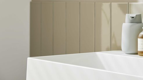 Waschtisch-Set / Waschbecken-Set Interliving aus Holz in Holzfarben Interliving Bad Serie 7490 – Konsolen-Set Eiche Sierra - Länge ca. 140 cm