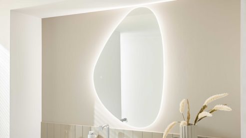 Wandspiegel Interliving aus Spiegel in Transparent Interliving Bad Serie 3725 – Spiegel ca. 120 x 80 cm