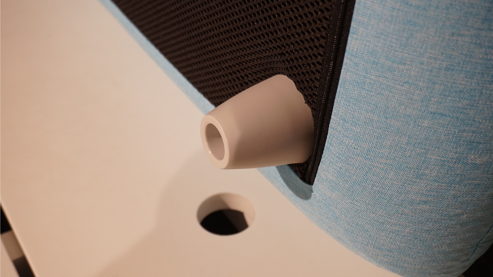 Gartensofa W.schillig aus Kunststoff Metall Stoff in Hellblau Weiß W.SCHILLIG Outdoor-Eckkombination Lagoona mint-weißer Stoffbezug & weiße Metallkufen – Stellfläche ca. 200 x 395 x 200 cm