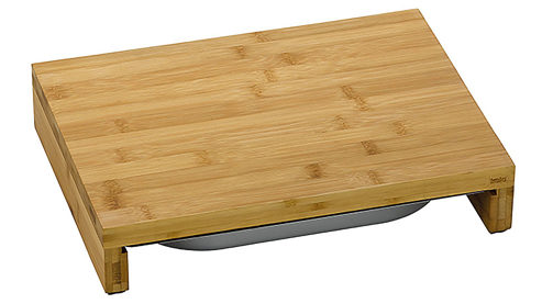 Schneidbrett Kela | keck & lang aus Holz in Holzfarben kela Schneidbrett-Set Kenina Bambus & Edelstahl - ca. 36 x 27 cm