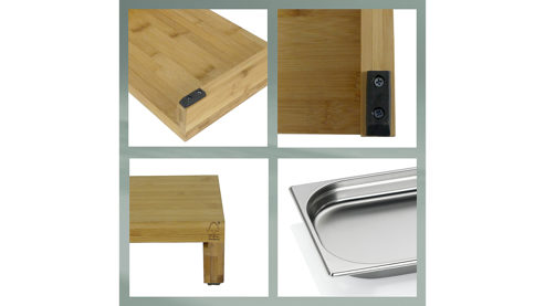 Schneidbrett Kela | keck & lang aus Holz in Holzfarben kela Schneidbrett-Set Kenina Bambus & Edelstahl - ca. 36 x 27 cm