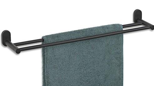 Handtuchhalter Kela | keck & lang aus Metall in Schwarz kela Handtuchalter Alessio Schwarz - Breite ca. 61 cm