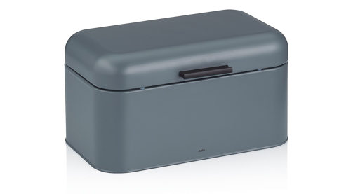 Brotkasten Kela | keck & lang aus Metall in Dunkelgrau kela Brotkasten Frisca dunkelgraues Metall  - ca.  30 x 18 cm
