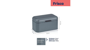 Brotkasten Kela | keck & lang aus Metall in Dunkelgrau kela Brotkasten Frisca dunkelgraues Metall  - ca.  30 x 18 cm
