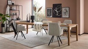 Auszugtisch Interliving aus Holz in Holzfarben Interliving Esszimmer Serie 5102 – Auszugtisch Charakter-Eiche - ca. 220 - 320 x 100 cm