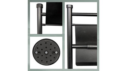 Toilettenbutler Kela | keck & lang aus Metall in Schwarz kela Toilettengarnitur Swing Schwarz – ca. 22 x 78 cm