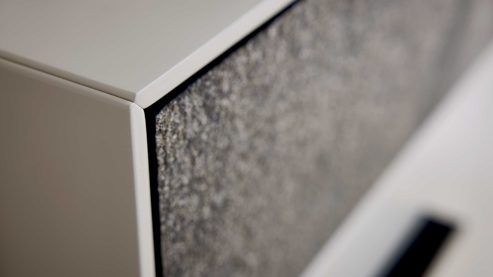 Garderoben-Set Interliving aus Holz in Weiß Interliving Garderoben Serie 6013 - Set 80 Sahara Creme & Granitfurnier - vierteilig