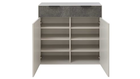 Garderoben-Set Interliving aus Holz in Weiß Interliving Garderoben Serie 6013 - GarderobenSet Sahara Creme & Granitfurnier - vierteilig