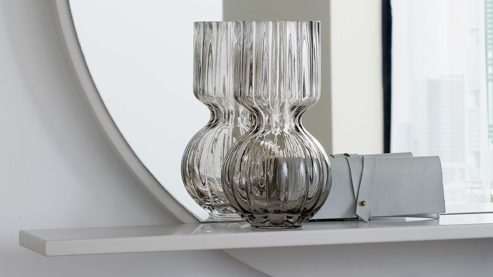 Garderoben-Set Interliving aus Holz in Weiß Interliving Garderoben Serie 6013 - Set 80 Sahara Creme & Granitfurnier - vierteilig