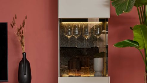 Möbelbeleuchtung Interliving aus Kunststoff in Weiß Interliving Wohnzimmer Serien 2030 PLUS- LED-Beleuchtung zweiteilig - ca. 48 cm