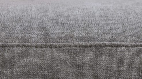 Funktionshocker Interliving aus Stoff in Grau Interliving Sofa Serie 4064 - XXL-Funktionshocker graue Chenille Toni & Fuß W003-01 - ca. 130 x 65 cm